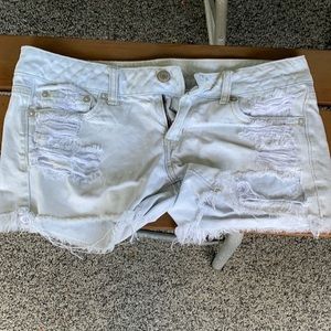 American eagle ripped jean shorts